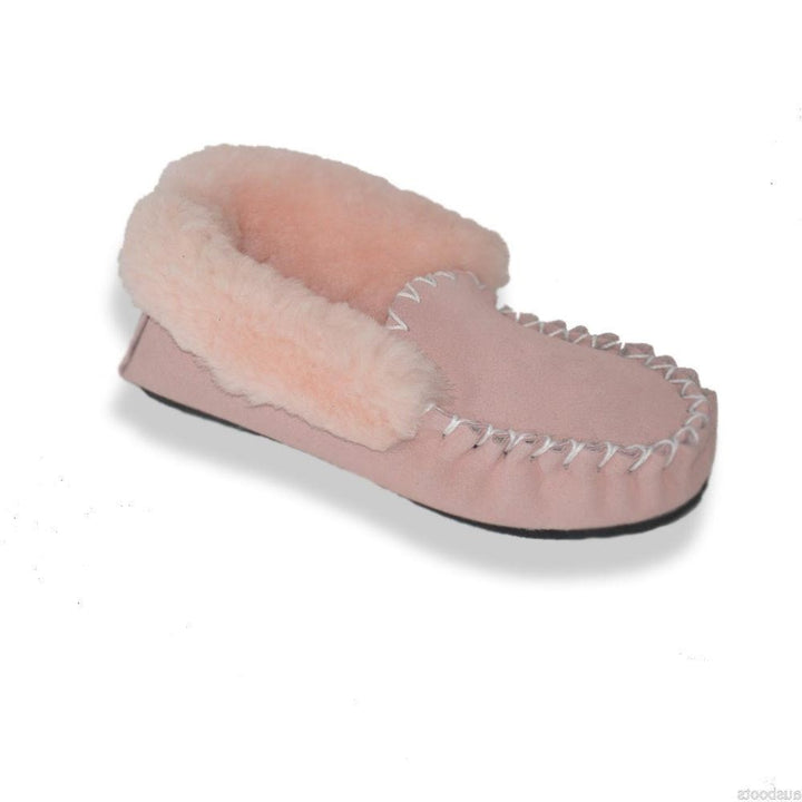 Pink moccasins at Northern Shoe Store